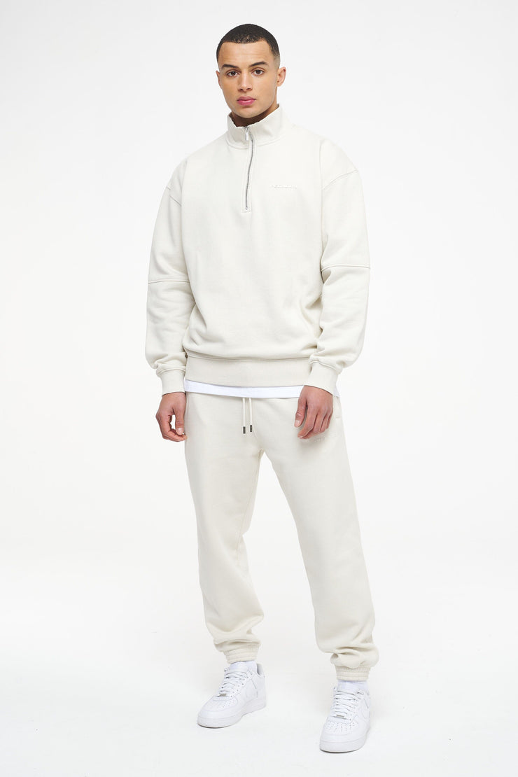 Pegador Logo Oversized Halfzip Sweater Vintage Washed Angels Cream Gum Bis zu 50% Rabatt