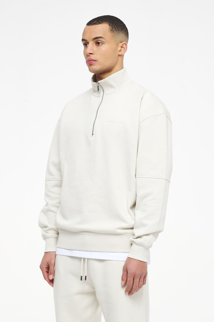 Pegador Logo Oversized Halfzip Sweater Vintage Washed Angels Cream Gum Bis zu 50% Rabatt