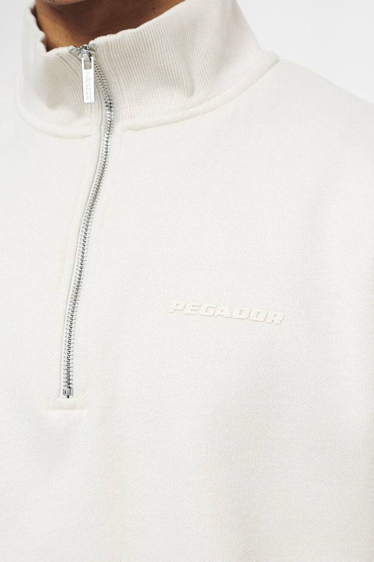 Pegador Logo Oversized Halfzip Sweater Vintage Washed Angels Cream Gum Bis zu 50% Rabatt