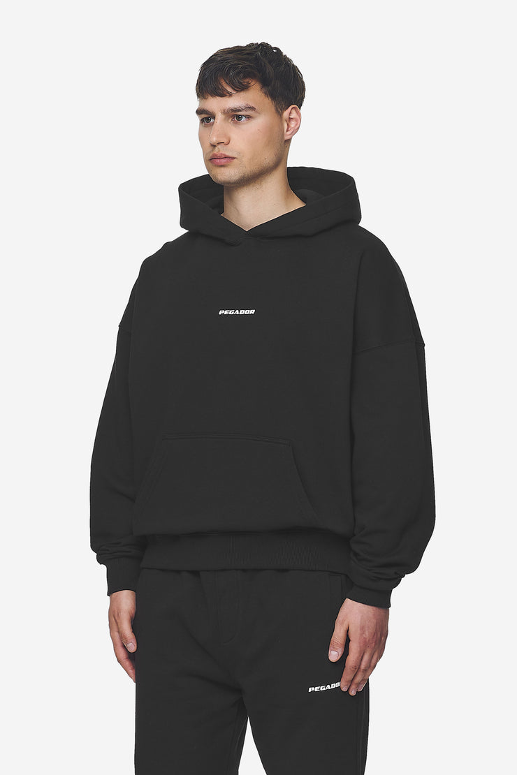 Pegador Logo Boxy Hoodie Washed Black White Gum Nur für heute