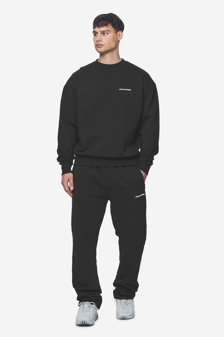 Pegador Logo Oversized Sweater Washed Black White Gum Sonderangebot der Fabrik