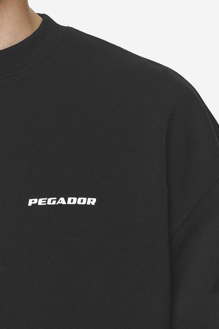 Pegador Logo Oversized Sweater Washed Black White Gum Sonderangebot der Fabrik