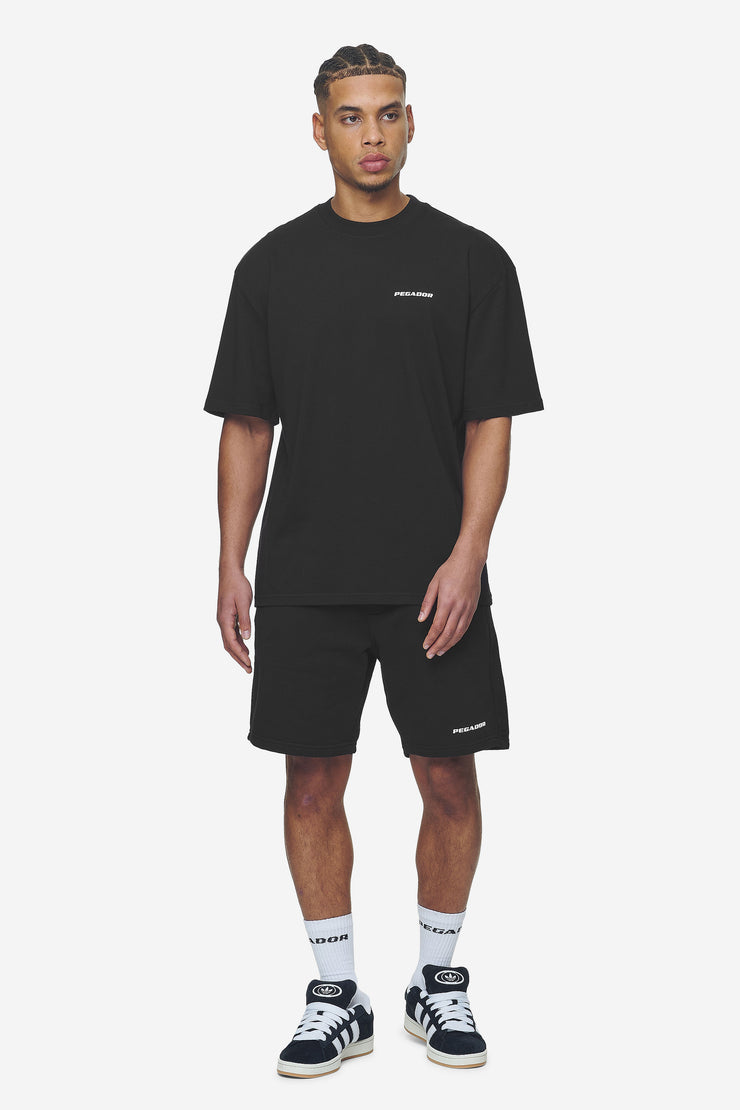 Pegador Logo Oversized Tee Washed Black White Gum Vierteljährliche Förderung