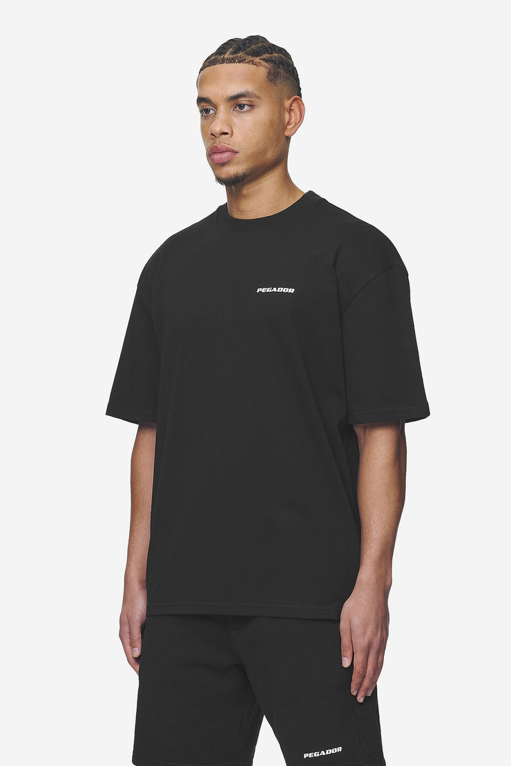 Pegador Logo Oversized Tee Washed Black White Gum Vierteljährliche Förderung