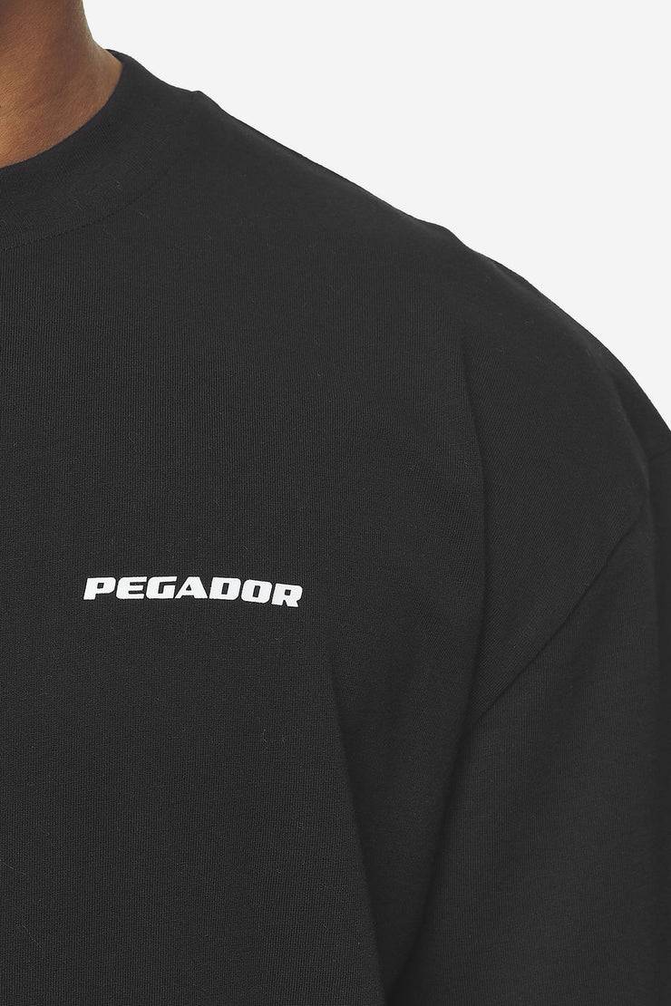 Pegador Logo Oversized Tee Washed Black White Gum Vierteljährliche Förderung
