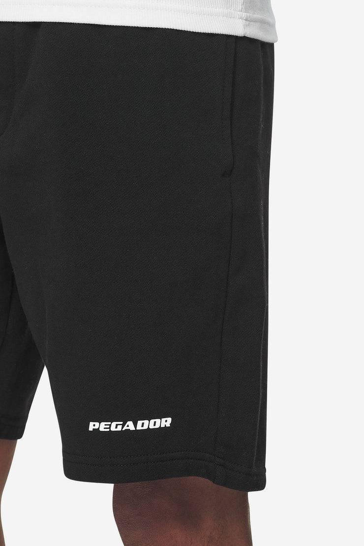 Pegador Logo Heavy Sweat Shorts Washed Black White Gum Super Rabatt