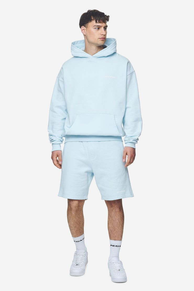 Pegador Logo Oversized Hoodie Washed Baby Blue White Gum 50% Rabatt mit kostenlosem Versand