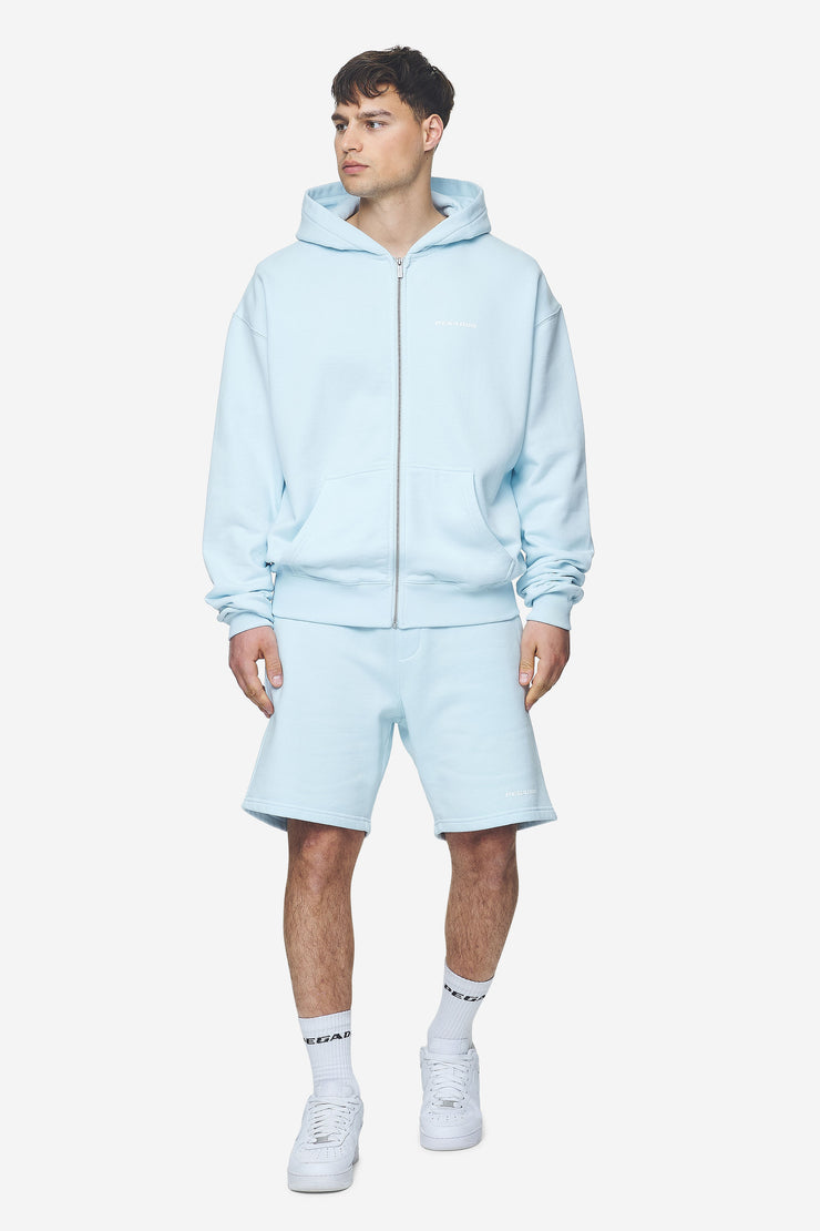 Pegador Logo Oversized Sweat Jacket Washed Baby Blue White Gum Clearance-Verkauf