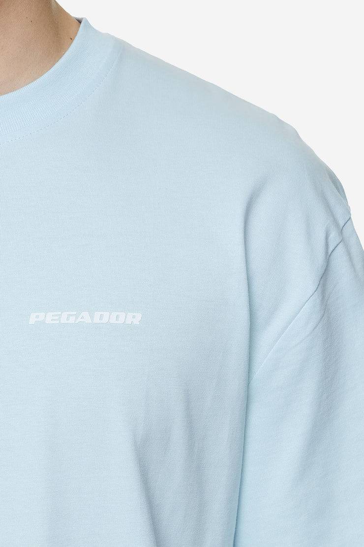 Pegador Logo Oversized Tee Washed Baby Blue White Gum Fabrikladen