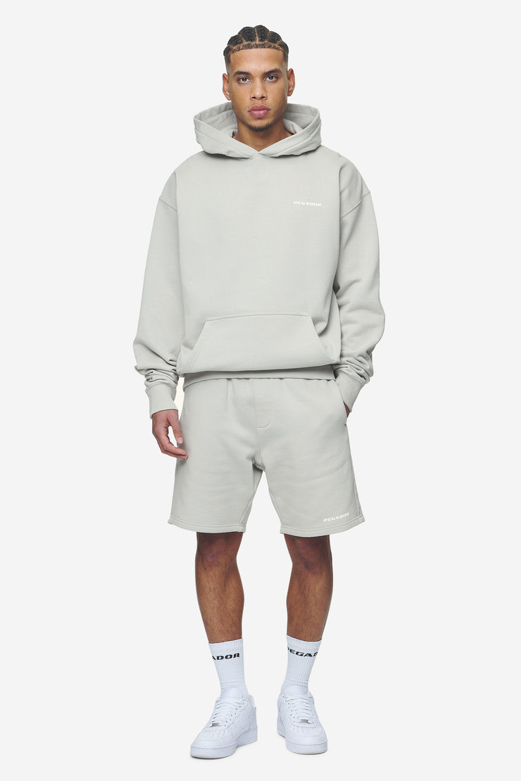 Pegador Logo Oversized Hoodie Washed Pearl Grey White Gum Speichern exportieren