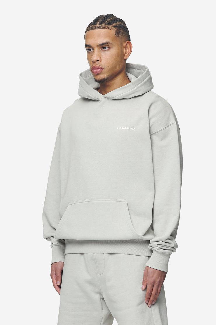 Pegador Logo Oversized Hoodie Washed Pearl Grey White Gum Speichern exportieren