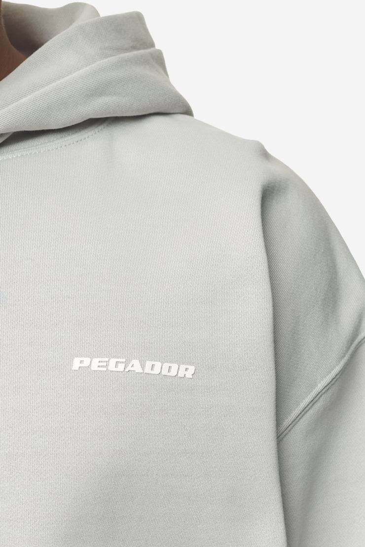 Pegador Logo Oversized Hoodie Washed Pearl Grey White Gum Speichern exportieren