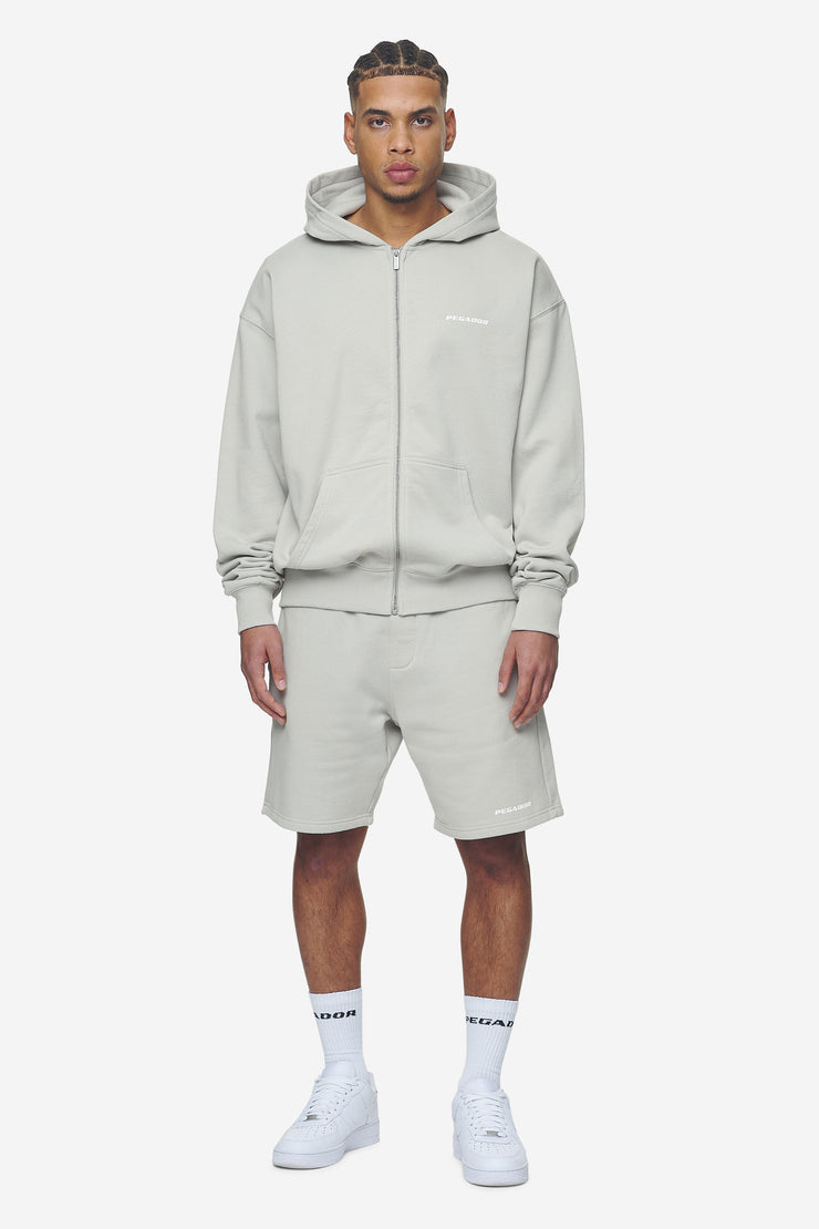 Pegador Logo Oversized Sweat Jacket Washed Pearl Grey White Gum Black Friday Preise