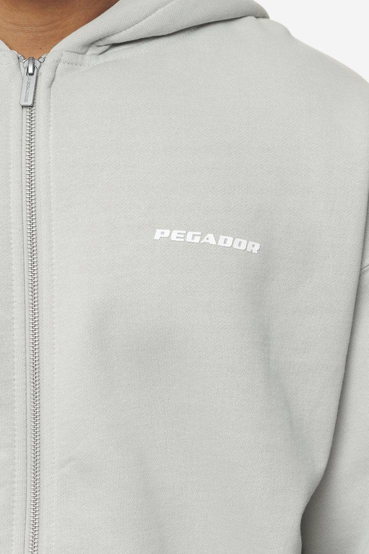 Pegador Logo Oversized Sweat Jacket Washed Pearl Grey White Gum Black Friday Preise