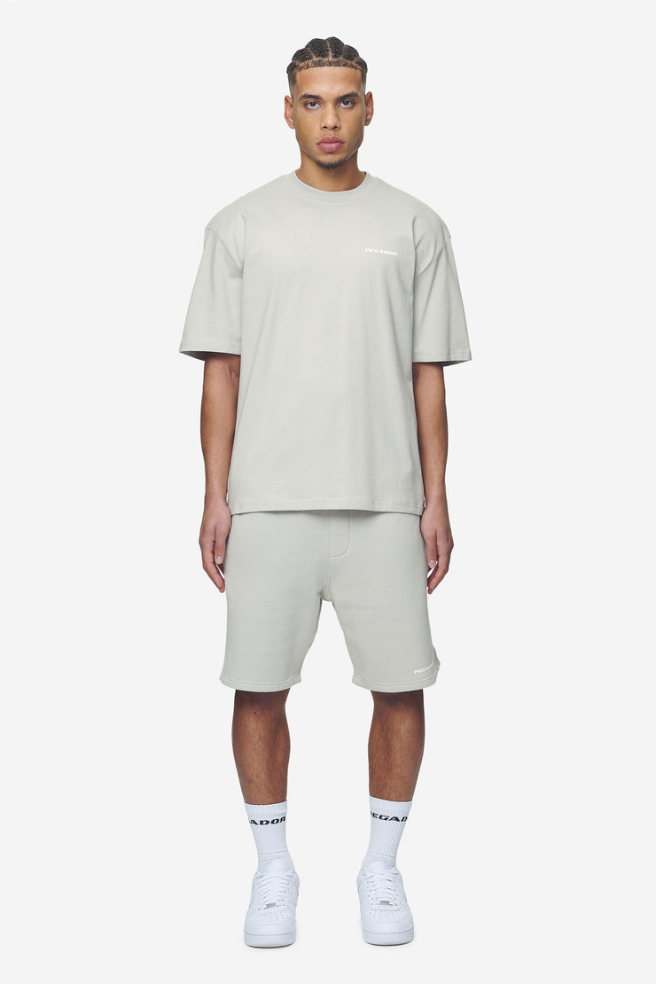 Pegador Logo Oversized Tee Washed Pearl Grey White Gum zollfrei