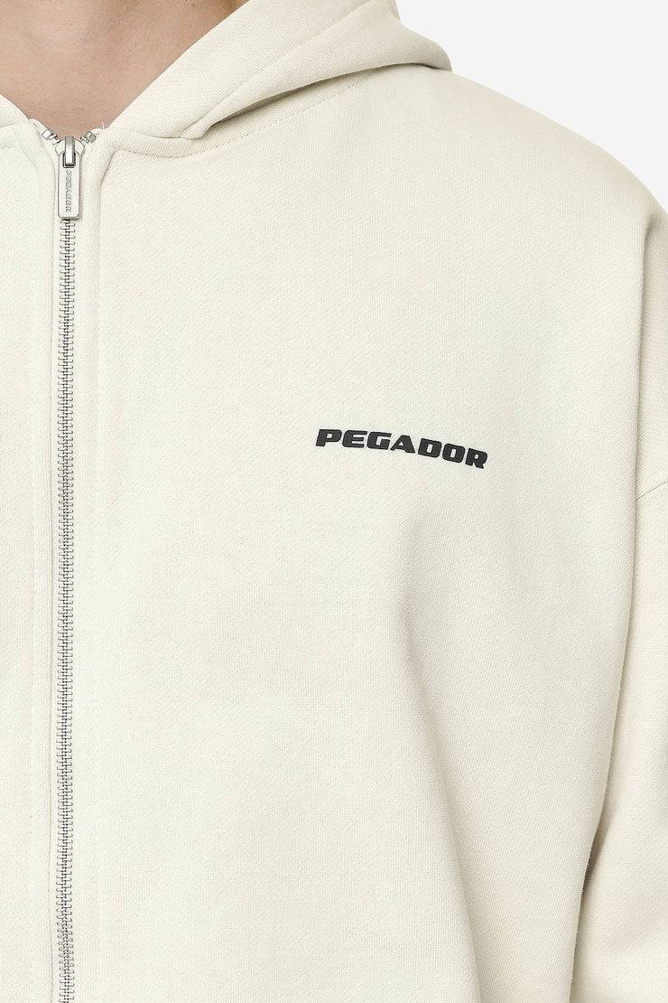 Pegador Logo Oversized Sweat Jacket Washed Salty Cream Black Gum Rabatte dieses Monats