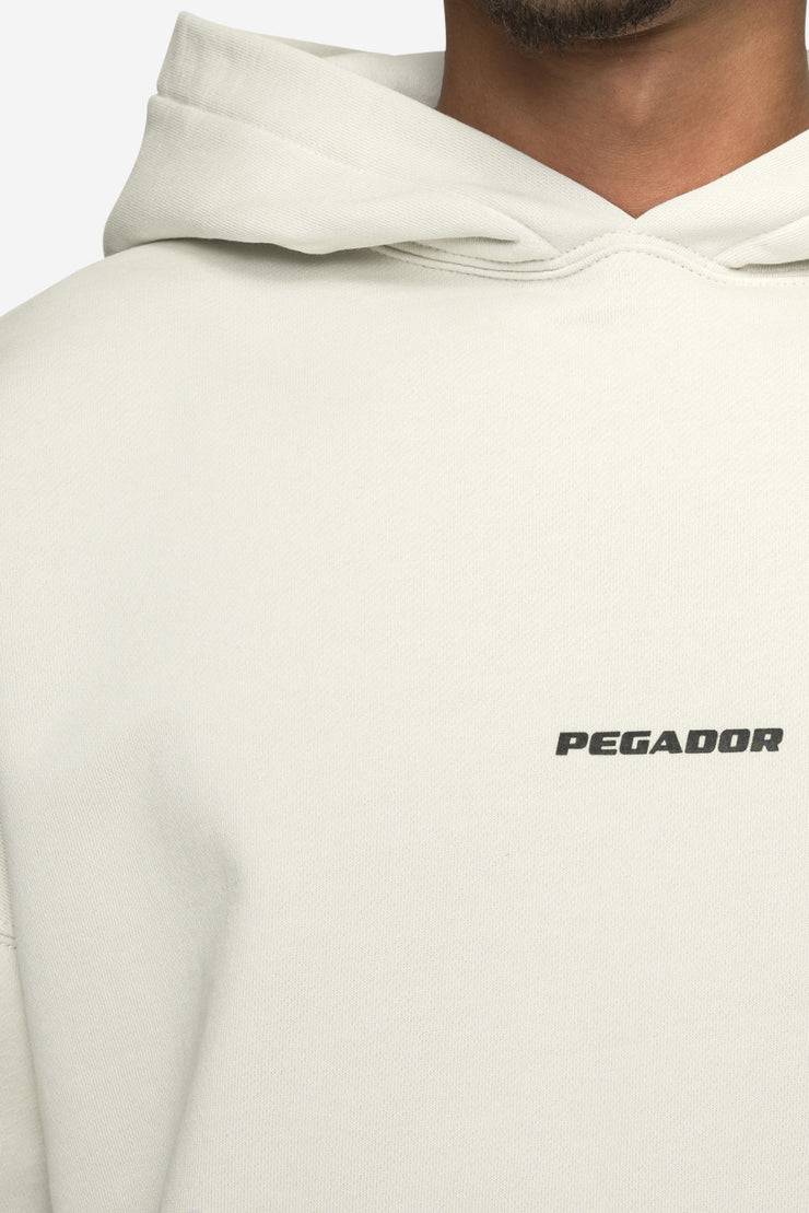 Pegador Logo Boxy Hoodie Washed Salty Cream Black Gum 2025