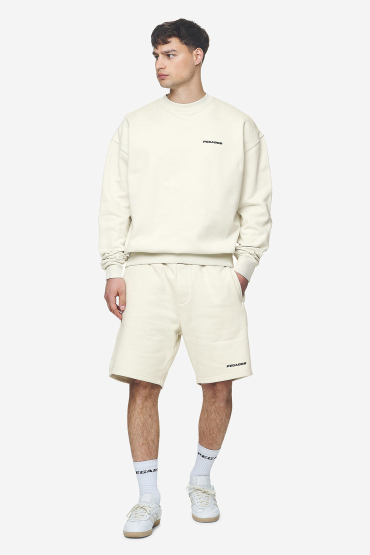 Pegador Logo Oversized Sweater Washed Salty Cream Black Gum Online