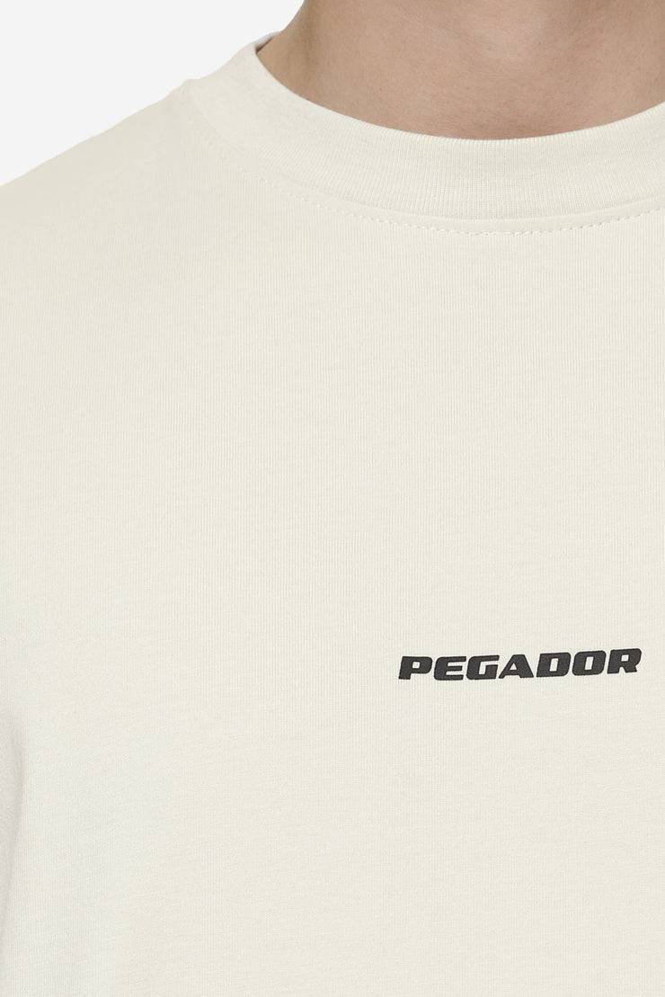 Pegador Logo Boxy Tee Washed Salty Cream Black Gum Outlet