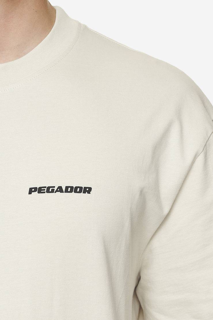 Pegador Logo Oversized Tee Washed Salty Cream Black Gum Auslauf