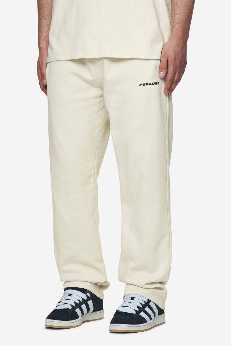 Pegador Logo Wide Sweat Pants Washed Salty Cream Black Gum Verkauf