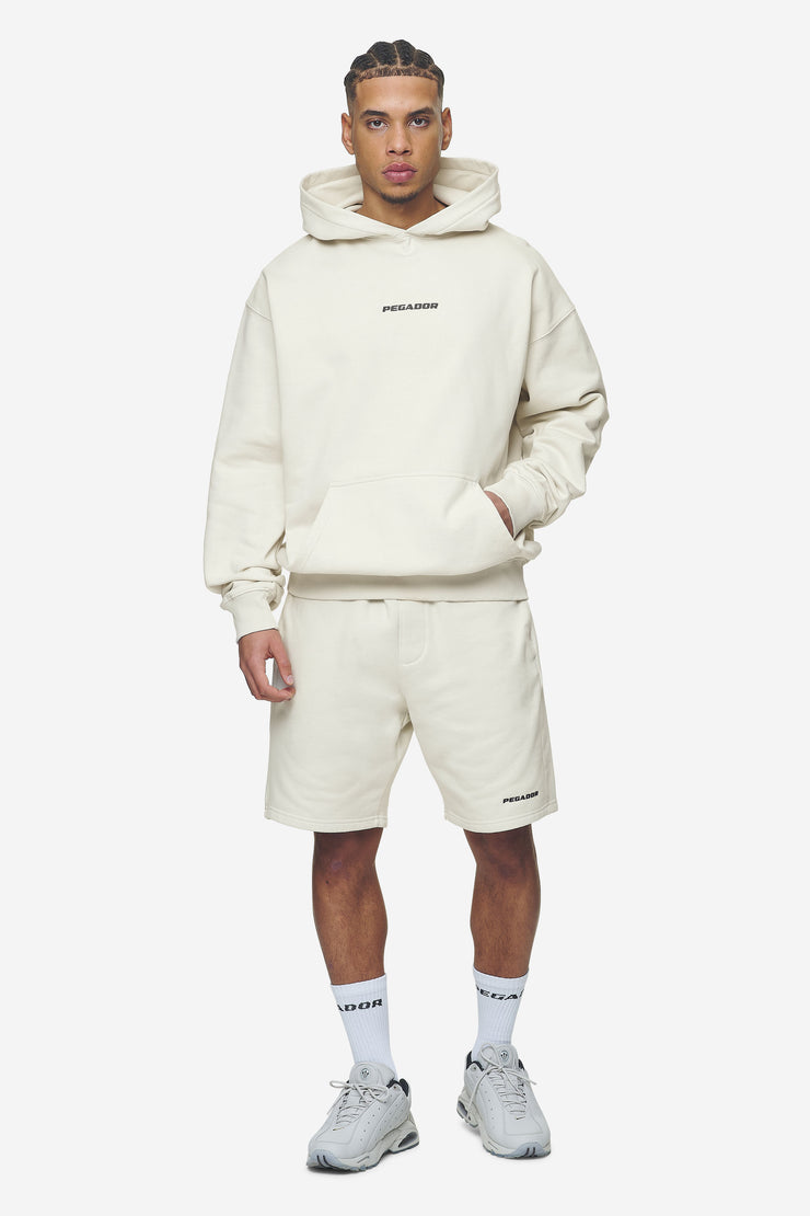 Pegador Logo Heavy Sweat Shorts Washed Salty Cream Black Gum Angebote