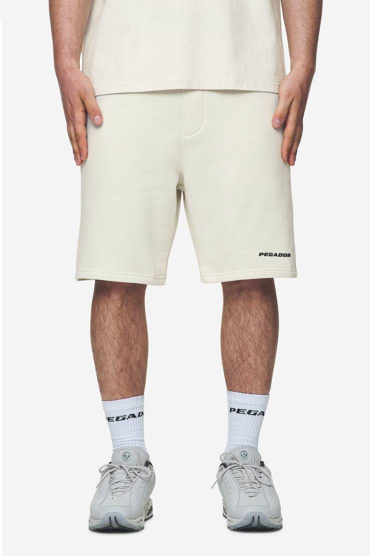 Pegador Logo Heavy Sweat Shorts Washed Salty Cream Black Gum Angebote