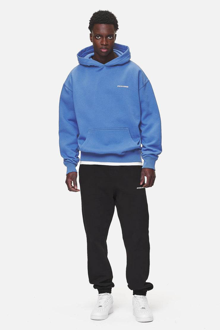 Pegador Logo Oversized Hoodie Washed Retro Blue White Gum Günstiger Verkauf