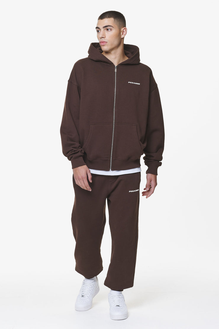 Pegador Logo Oversized Sweat Jacket Washed Oak Brown Gum Limitierter Zeitrabatt