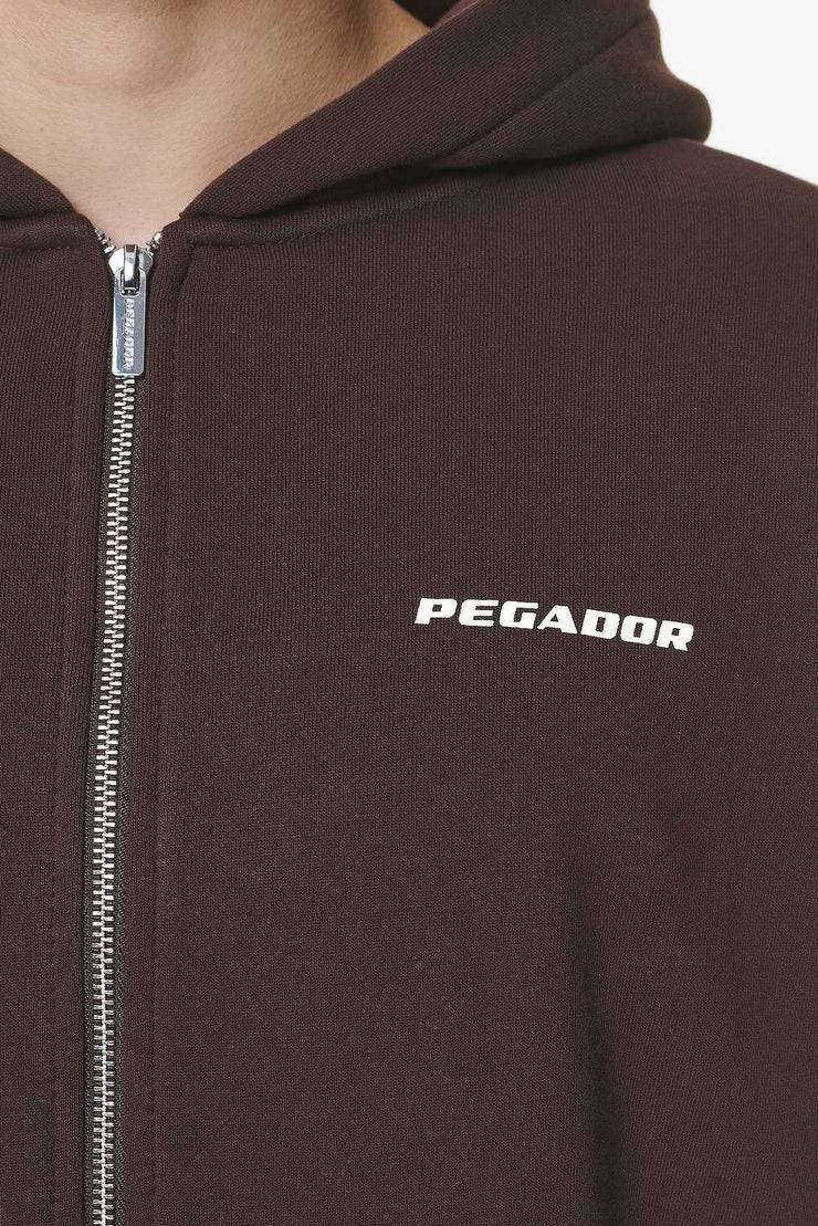 Pegador Logo Oversized Sweat Jacket Washed Oak Brown Gum Limitierter Zeitrabatt
