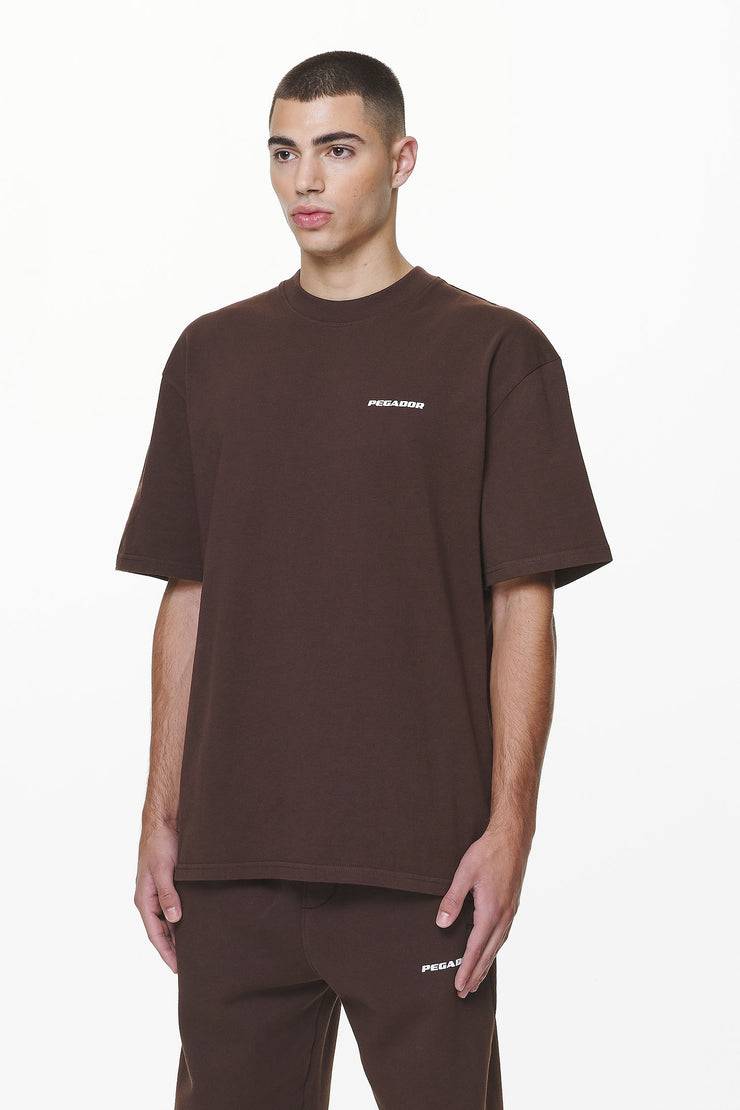 Pegador Logo Oversized Tee Washed Oak Brown Gum Fabrik Onlineshop