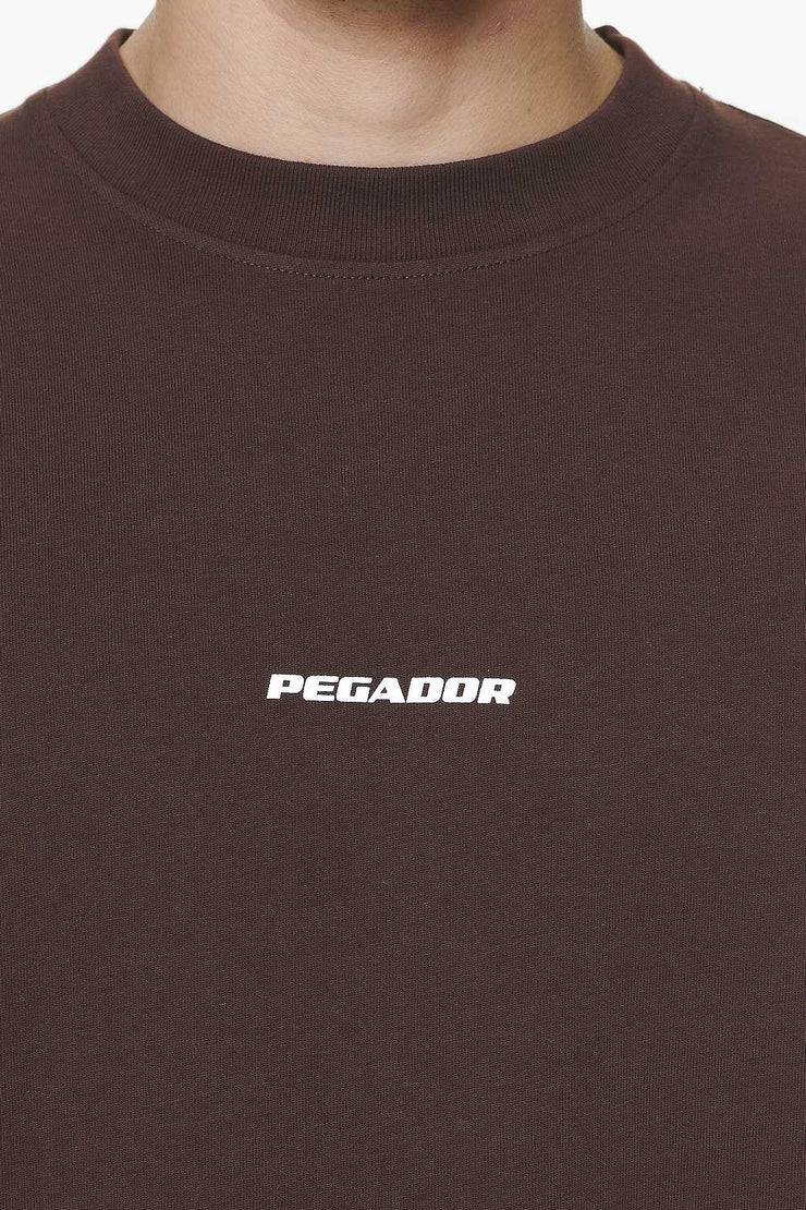 Pegador Logo Boxy Tee Washed Oak Brown Gum Fabrikpreis