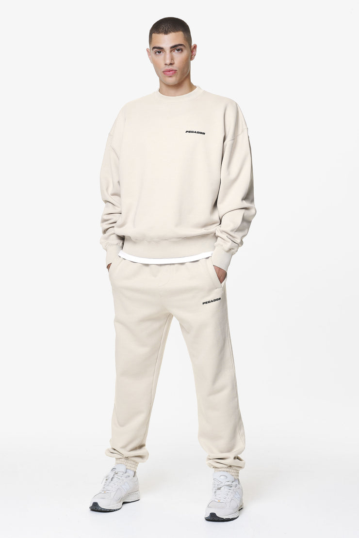 Pegador Logo Oversized Sweater Washed Dust Cream Gum Günstig kaufen