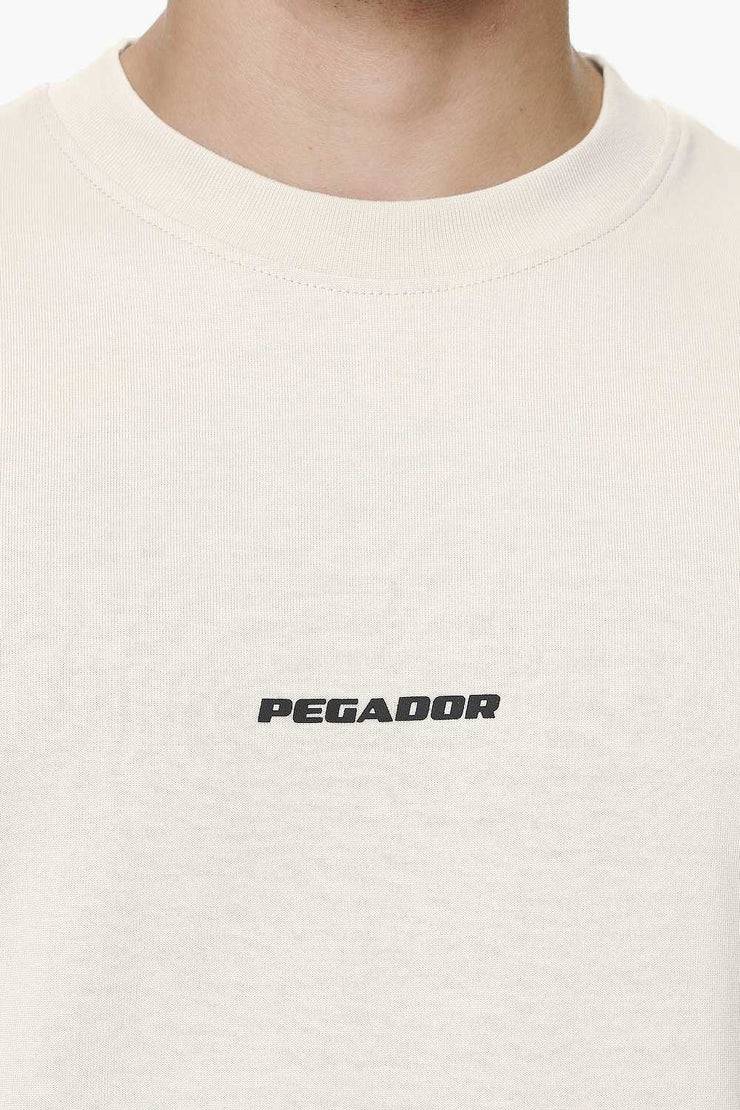 Pegador Logo Boxy Tee Washed Dust Cream Gum Versandkostenfrei