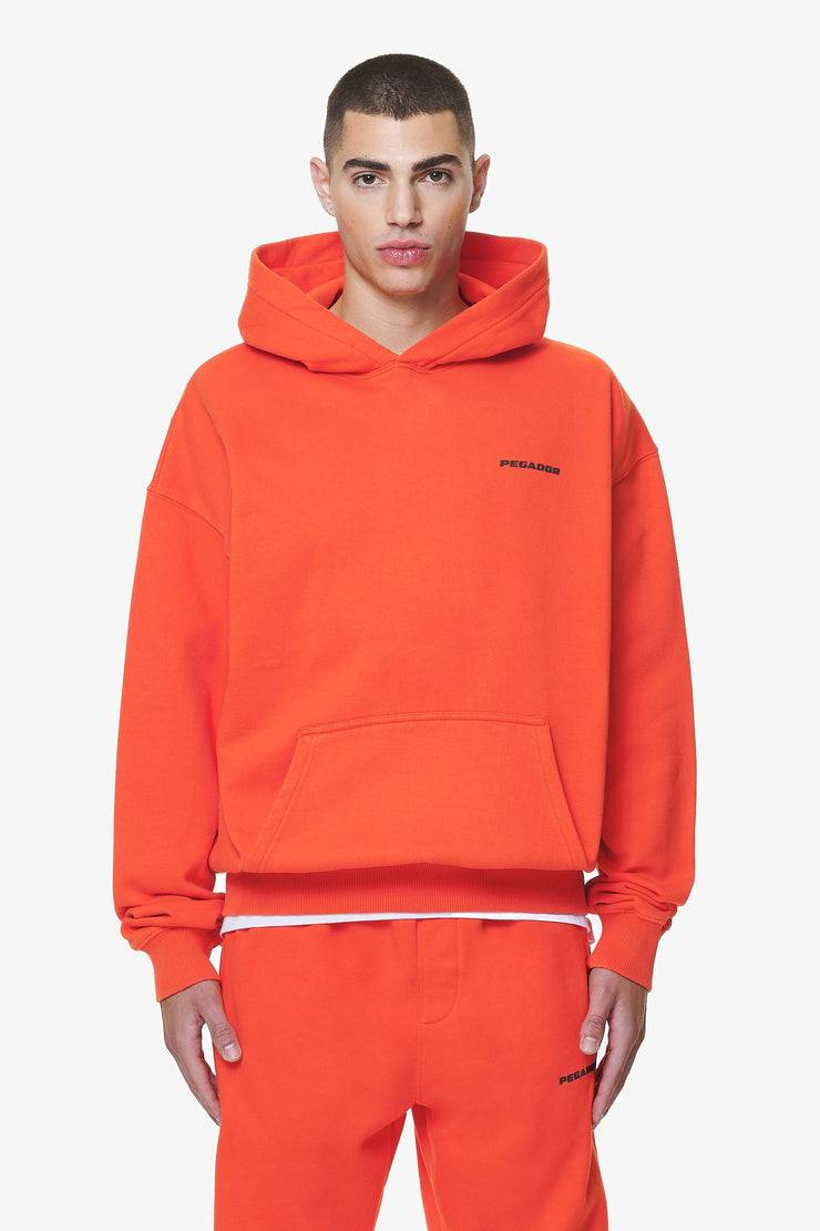Pegador Logo Oversized Hoodie Washed Signal Red Gum Flash Sale