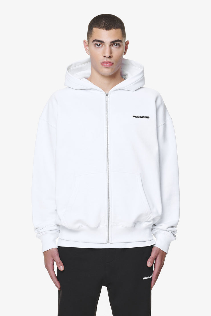 Pegador Logo Oversized Sweat Jacket White Exklusivangebot