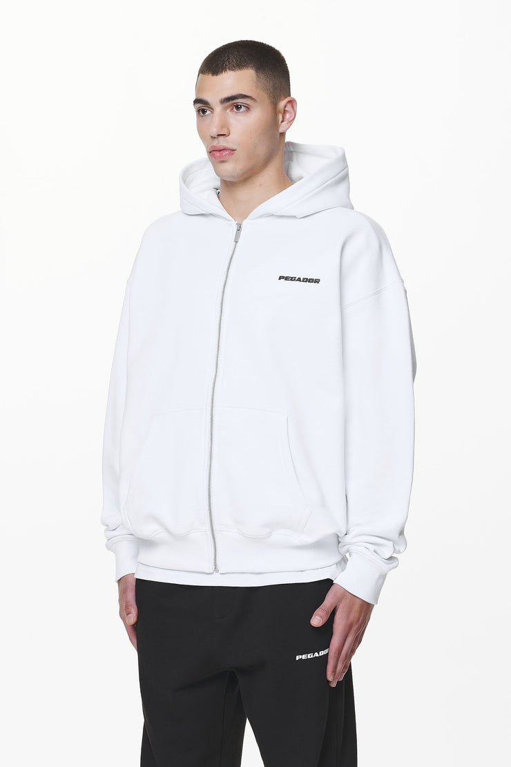 Pegador Logo Oversized Sweat Jacket White Exklusivangebot