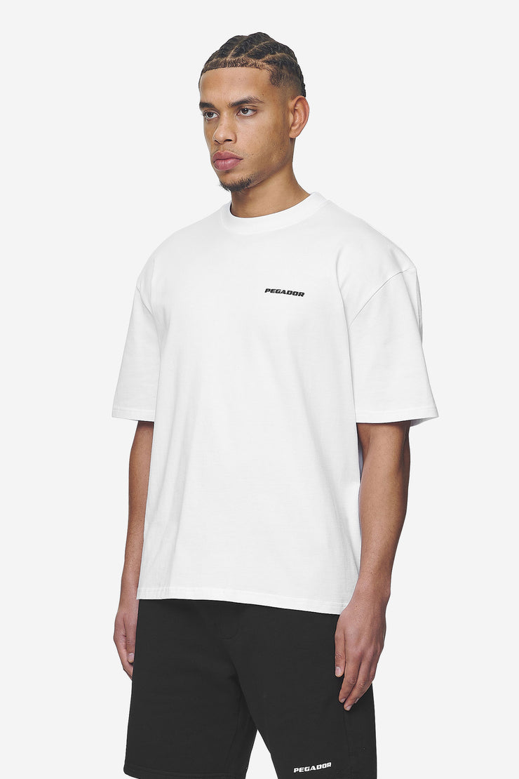 Pegador Logo Oversized Tee White Black Gum Preisnachlass