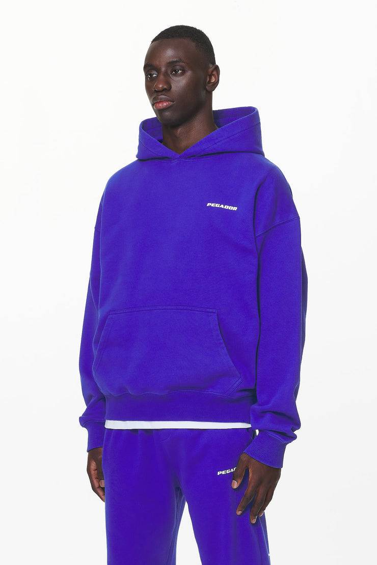 Pegador Logo Oversized Hoodie Washed Endless Blue Gum Jubiläumsangebot