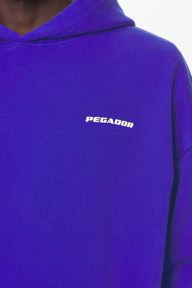 Pegador Logo Oversized Hoodie Washed Endless Blue Gum Jubiläumsangebot