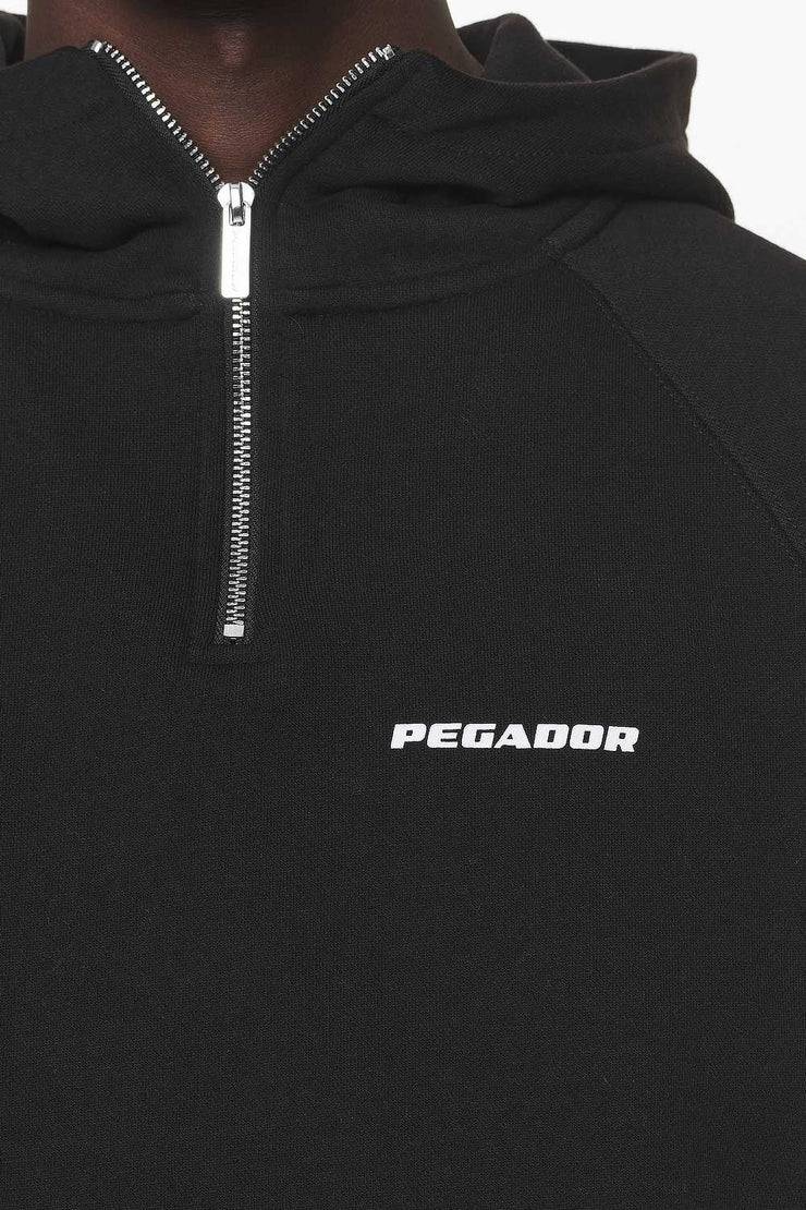 Pegador Logo Oversized Halfzip Hoodie Black Gum Top Angebot