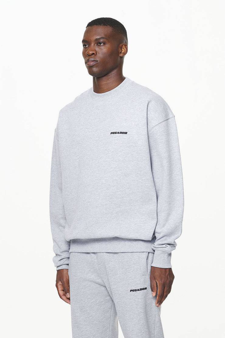 Pegador Logo Oversized Sweater Grey Melange Neuheiten