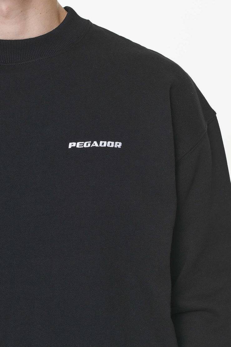 Pegador Logo Oversized Sweater Vintage Washed Onyx Black Bestseller