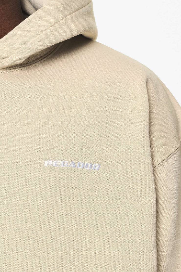 Pegador Logo Oversized Hoodie Vintage Washed Kingdom Beige Tägliche Deals