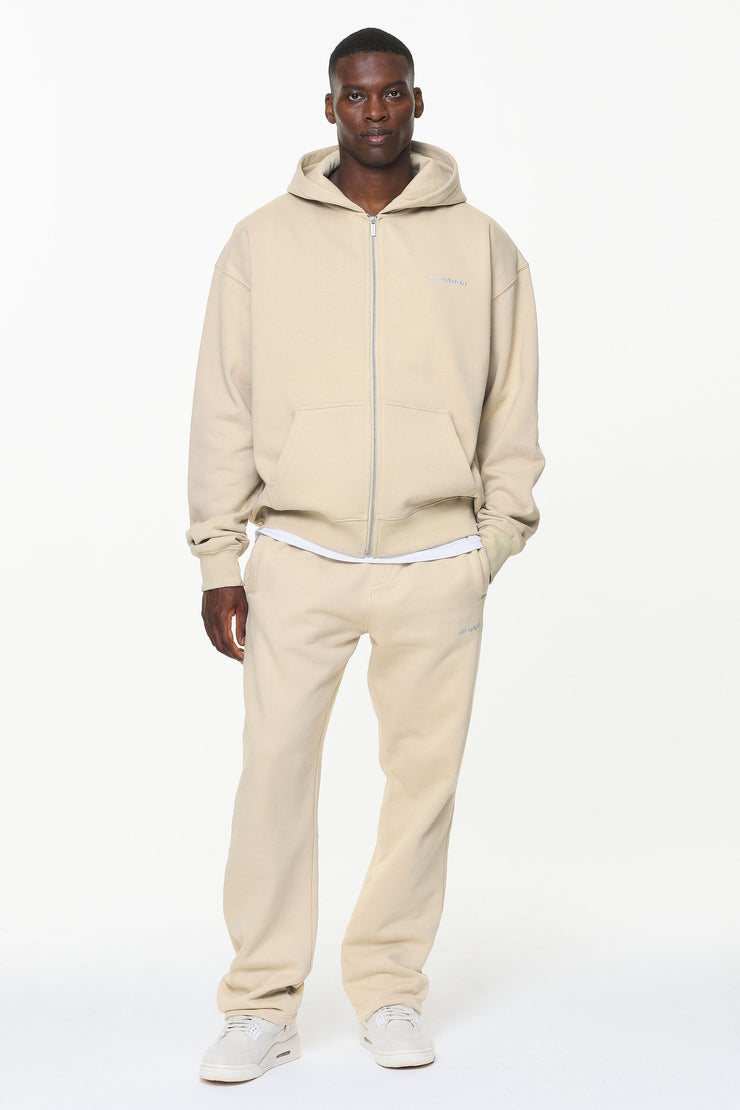 Pegador Logo Oversized Sweat Jacket Vintage Washed Kingdom Beige Sonderangebote