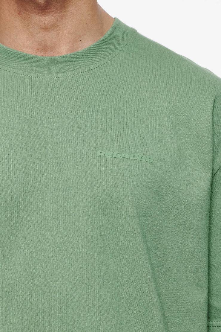 Pegador Logo Oversized Tee Vintage Washed Cypress Green Gum Super Sparpreis