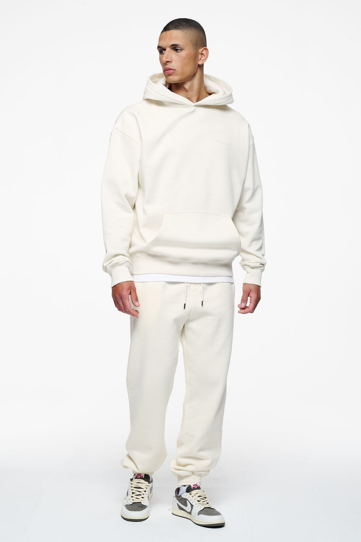 Pegador Logo Oversized Hoodie Vintage Washed Unbleached Gum Kostenlose Rückgabe