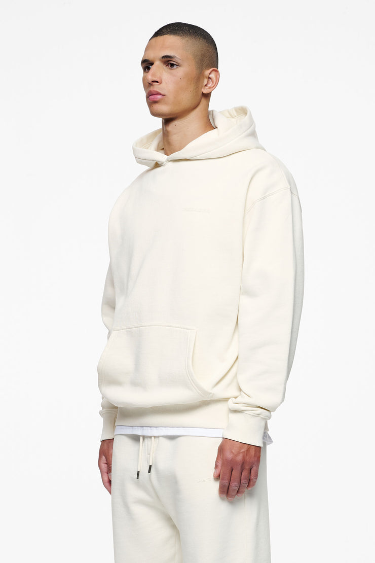 Pegador Logo Oversized Hoodie Vintage Washed Unbleached Gum Kostenlose Rückgabe