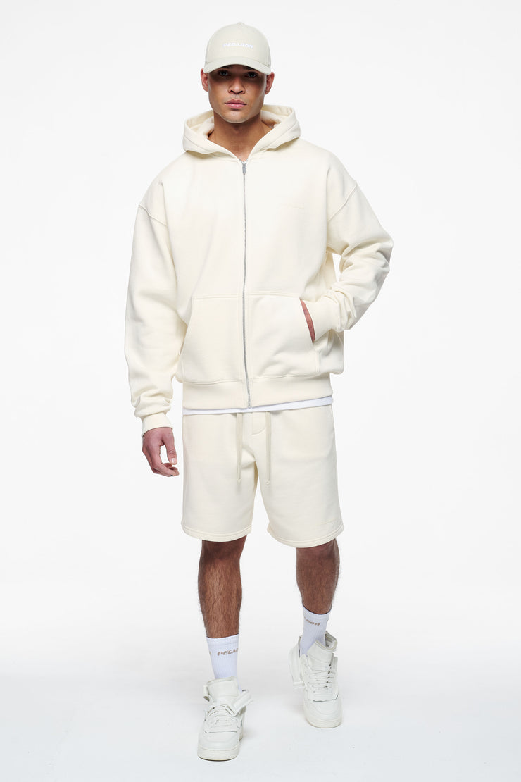 Pegador Logo Oversized Sweat Jacket Vintage Washed Unbleached Gum Begrenzte Freigabe