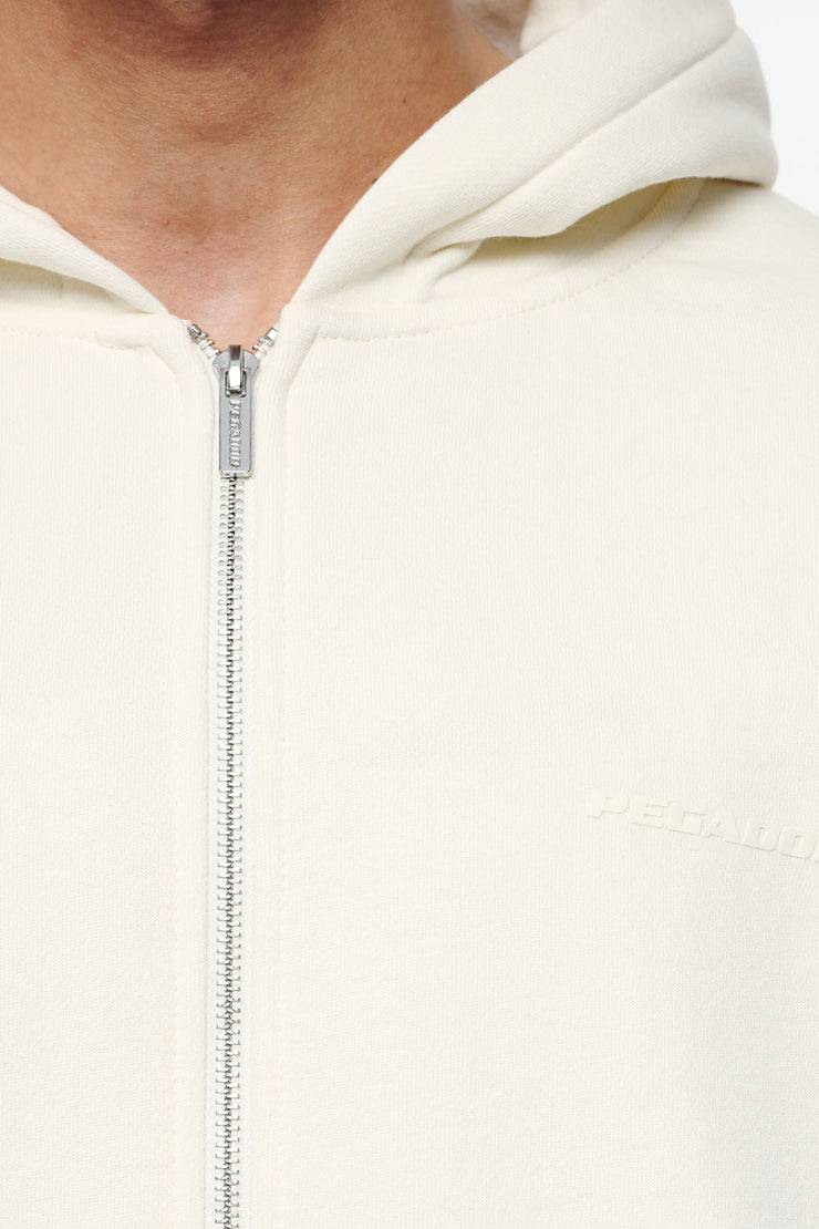 Pegador Logo Oversized Sweat Jacket Vintage Washed Unbleached Gum Begrenzte Freigabe